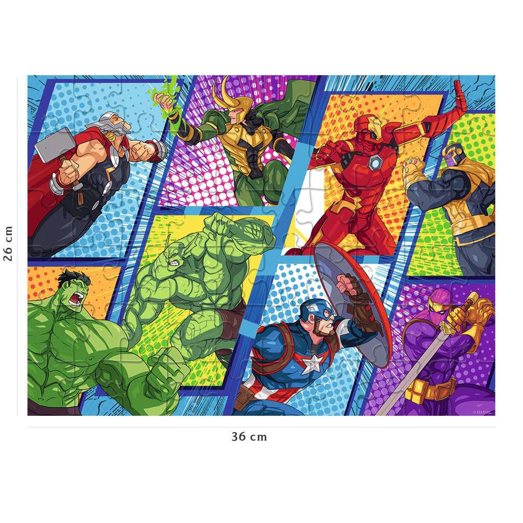 Les Avengers contre les méchants puzzle