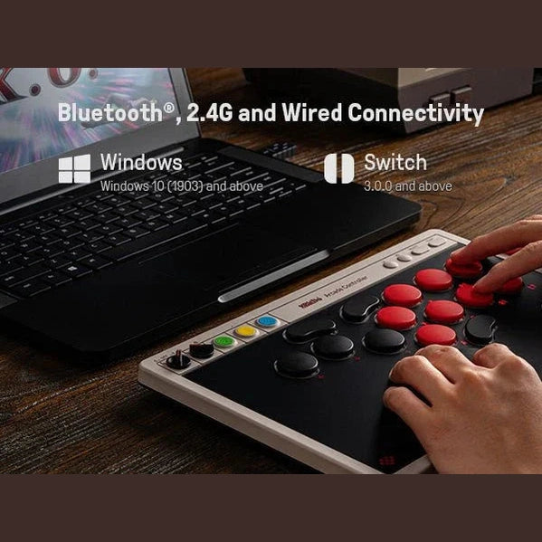 8Bitdo Arcade Controller Bluetooth/2.4G/USB pour Nintendo Switch et Windows